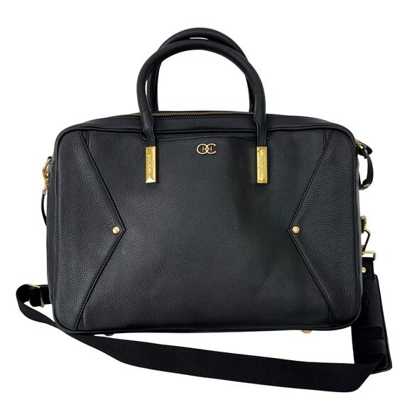 Hoche Paris ElleSwitch Leather Bag 3-in-1 Convertible Black Womens Travel Laptop - Picture 1 of 16